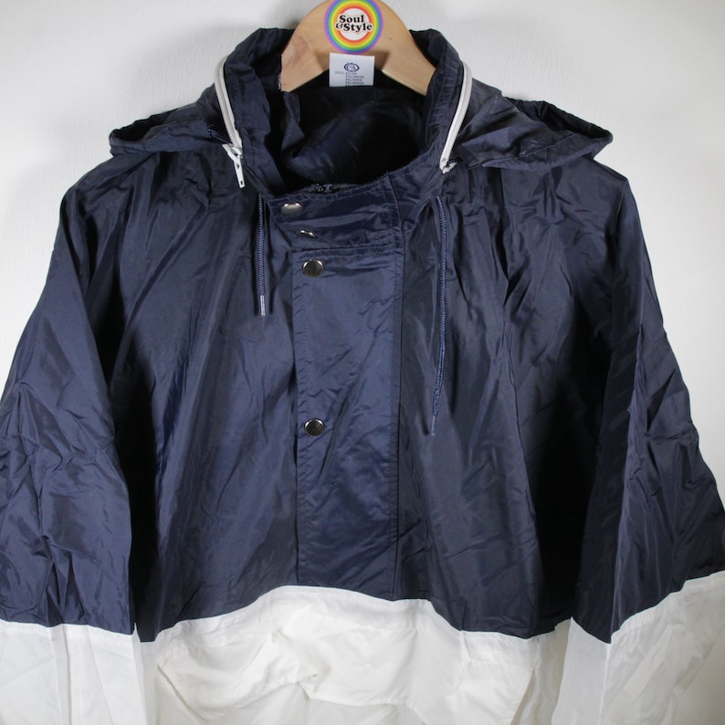 Vintage 90s Rain Jacket Slip Jacket M L Windbreaker Rodeo