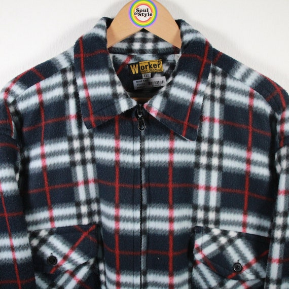 Vintage 90s Fleece Sweater Flannel 