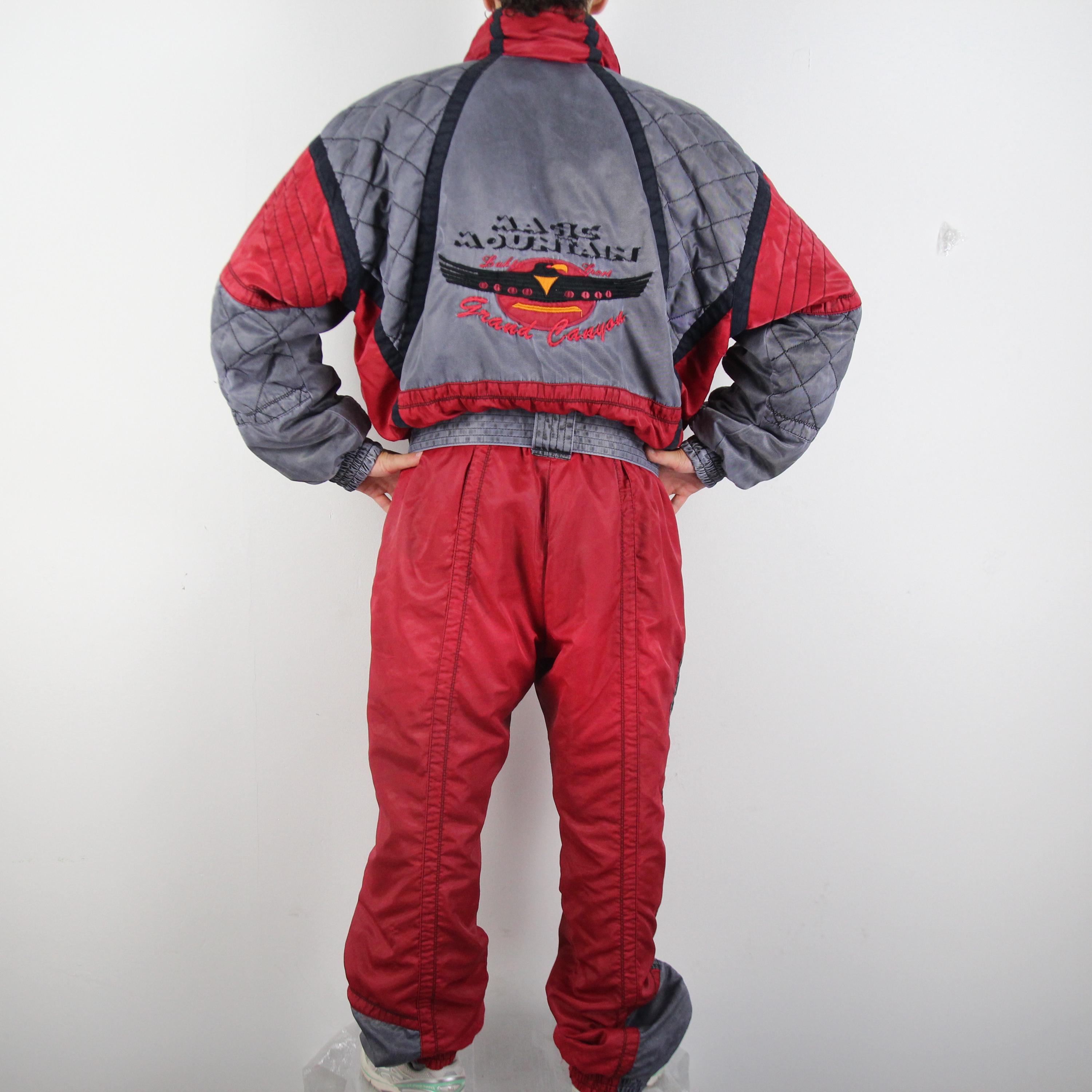 Vintage Retro 80s 90s Ski Suit Skisuit Snowsuit Wear Jumpsuit Size