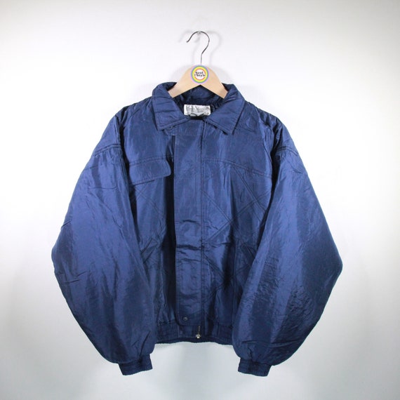 ジャケット・アウター (vintage)90s Blue color blouson sullen Vintage 90s Silk Blouson Size S / Meter / L Carty Collection