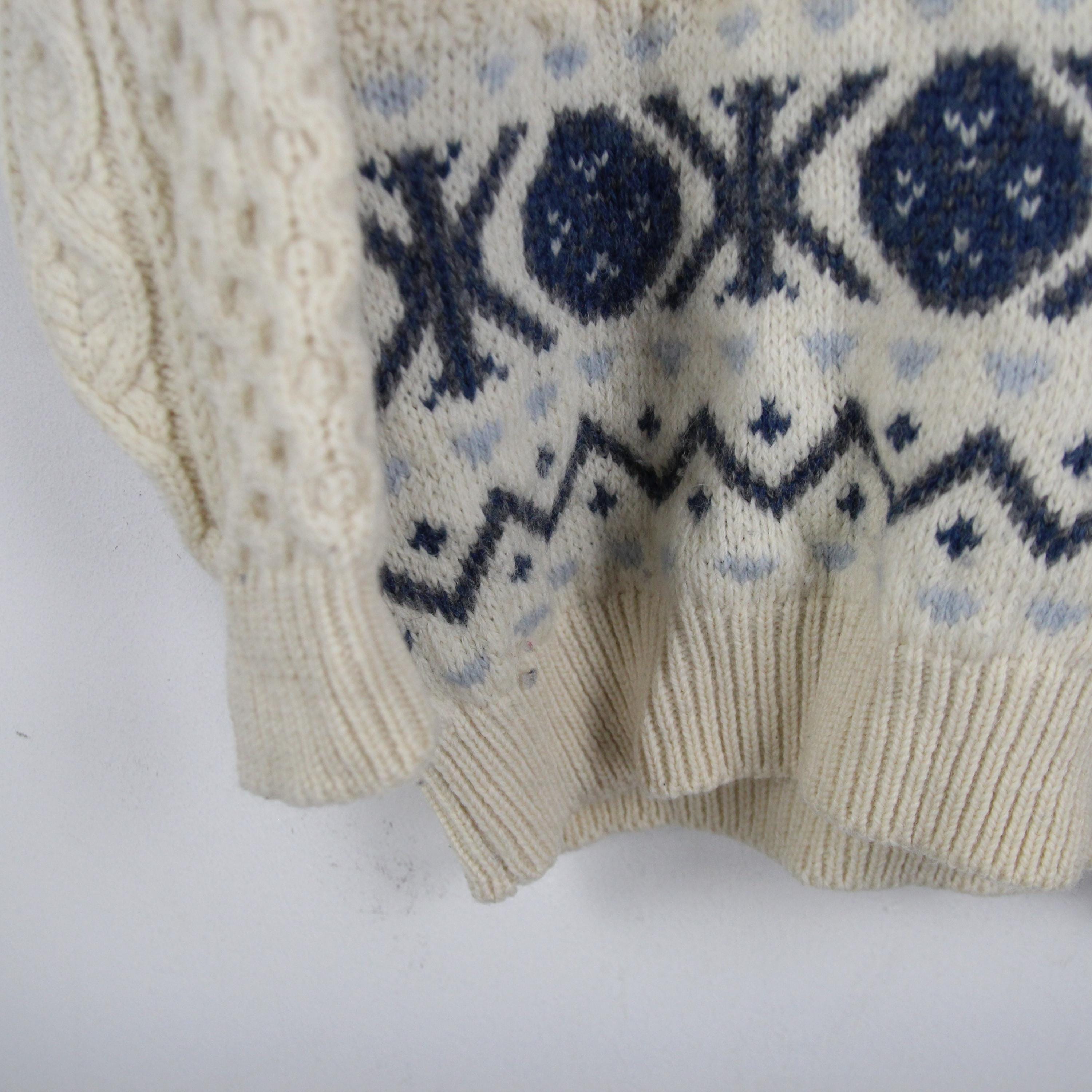 Vintage 80s Bonner Ireland Knitted Sweater Size S Made in Ireland 
