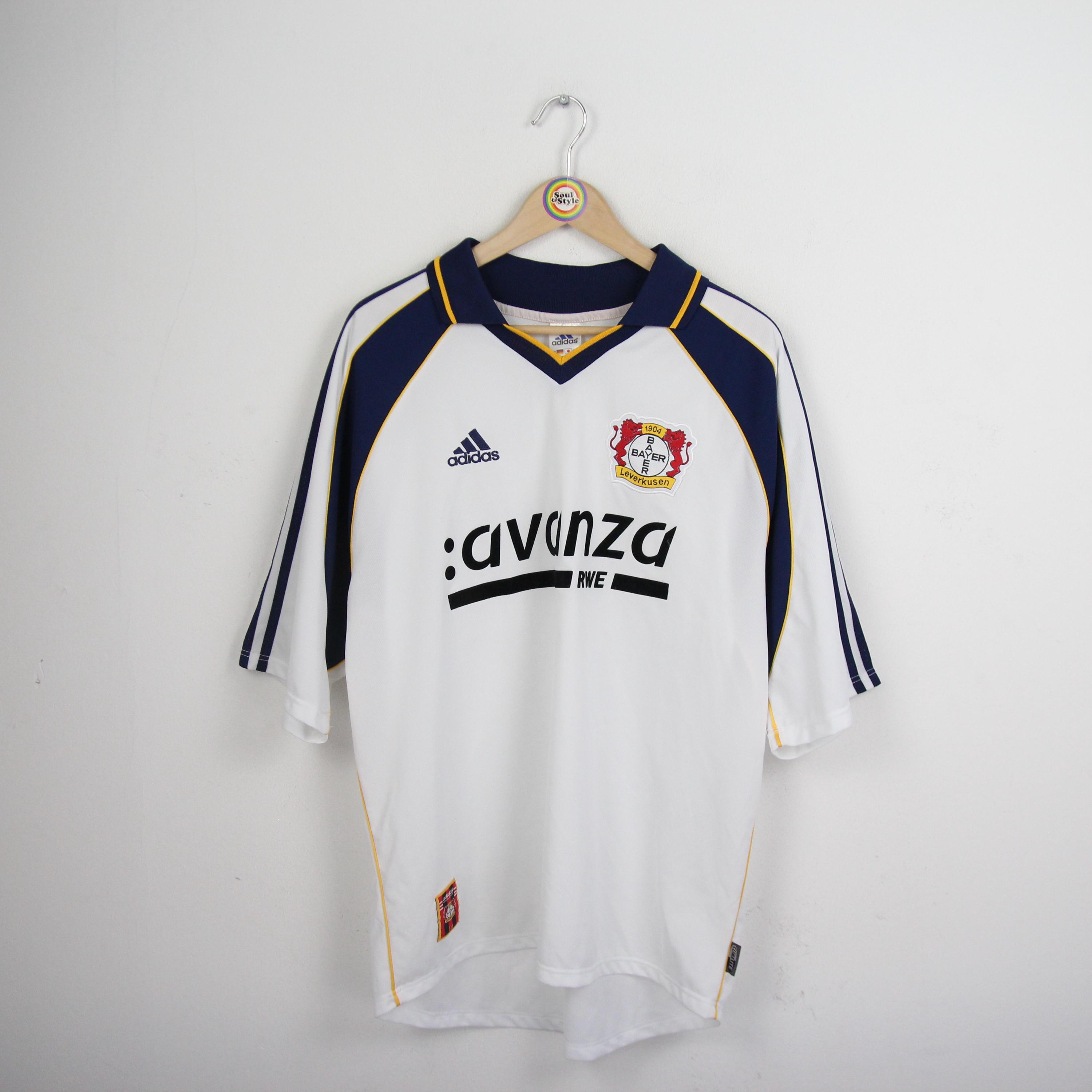 Vintage Bayer Leverkusen T-shirt Jersey Size L Adidas 1999/2000