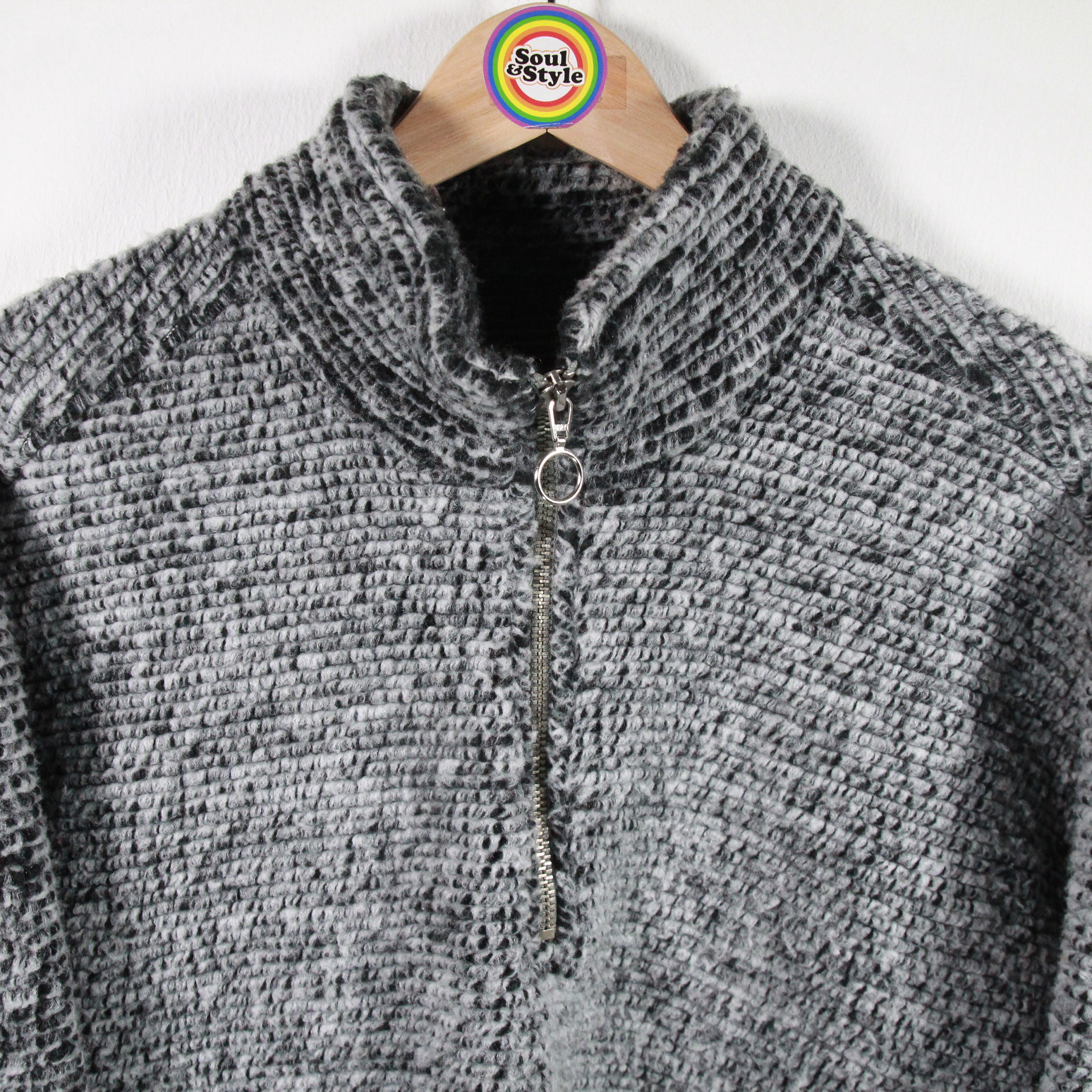 Vintage 90s Fleece Sweater Size M elviana Sportswear