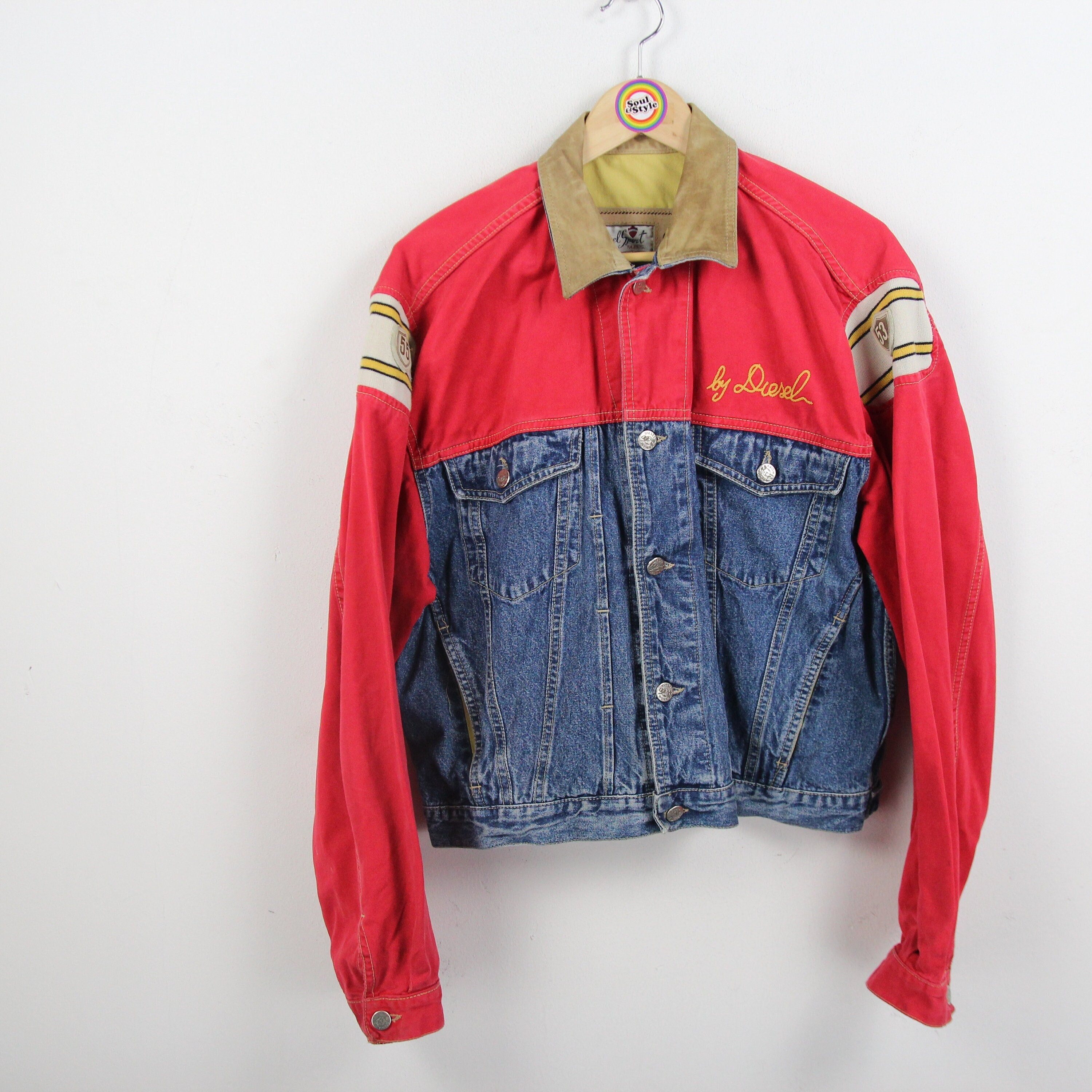 Vintage 90s DIESEL Jeans Jacket Denim Jacket Size L UK