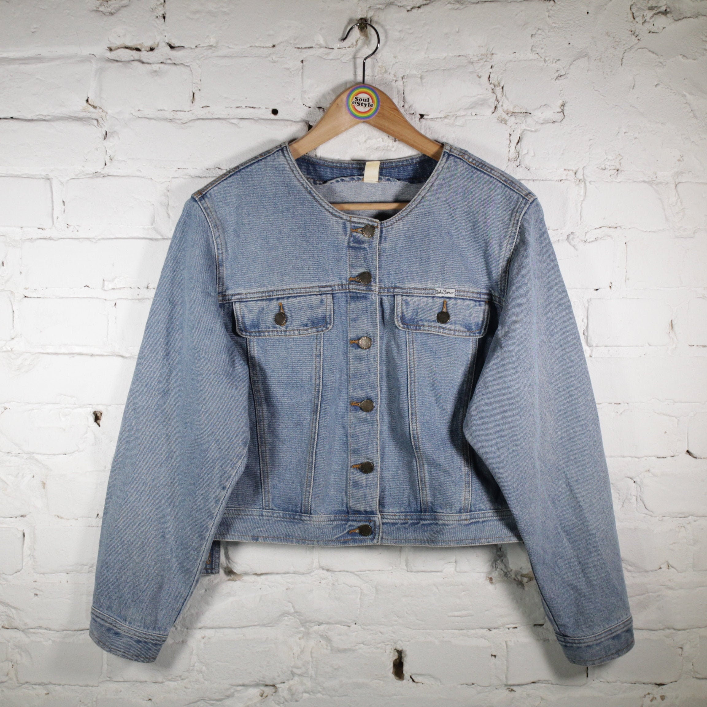 Vintage 90s Denim Jacket Size L women's 