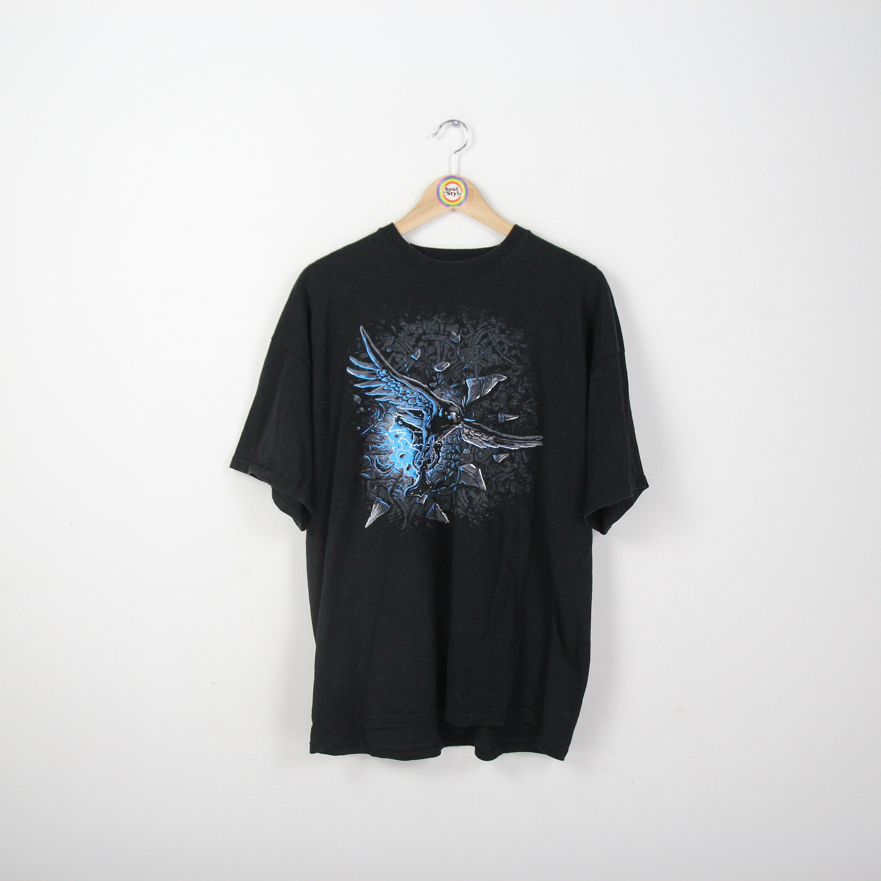 Vintage T-shirt Size 2XL Fruit of the Loom Eagle Hawk - Etsy