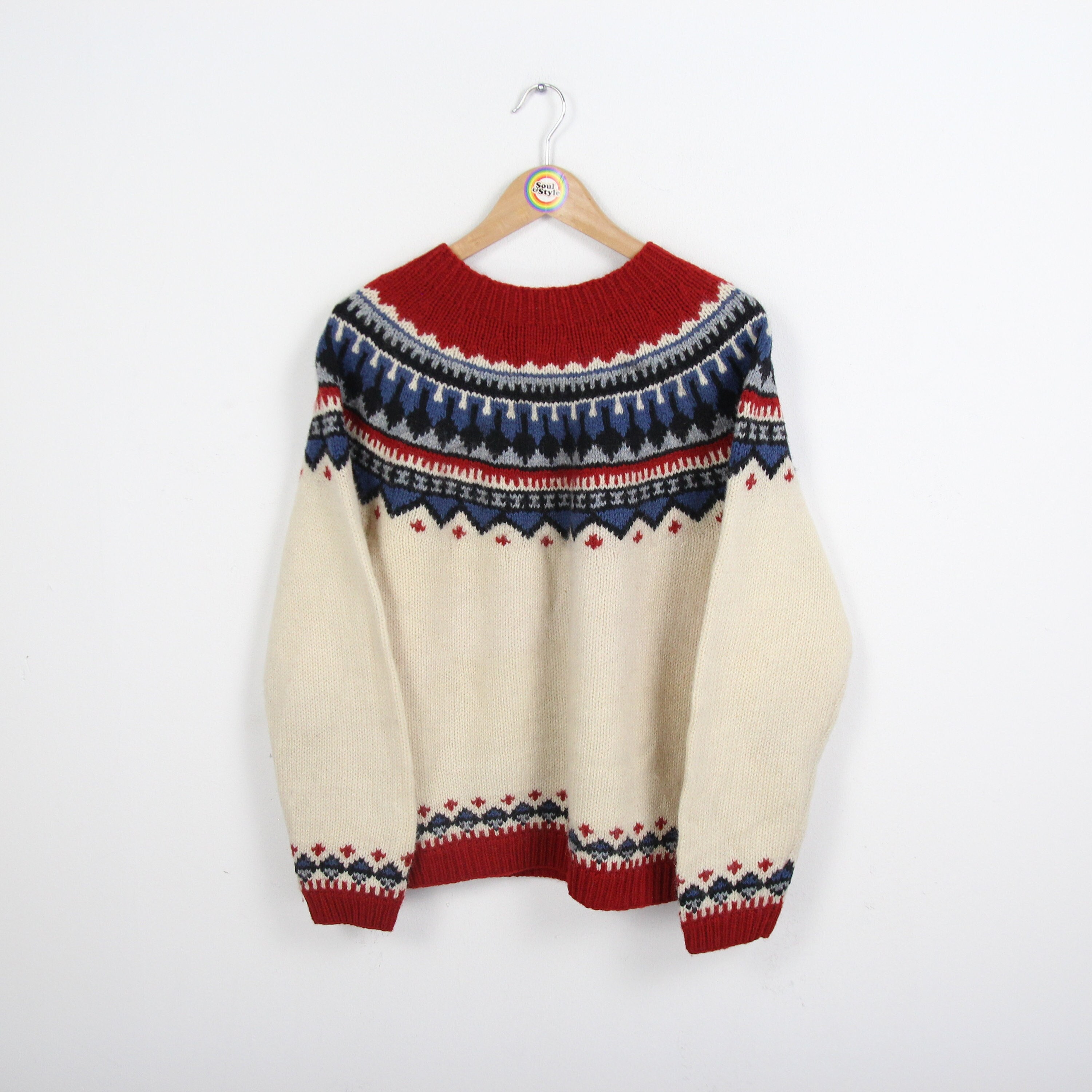 トップス 1980s Eddie Bauer cotton knit sweater Eddie Bauer Pullover Cotton Sweater (80's)-L/G-GUC | eBay