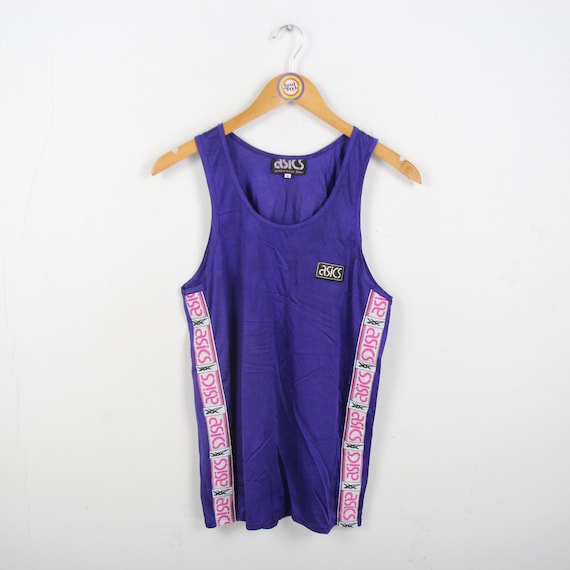 Asics, Vintage Tanktop T-Shirt Trikot Size M Asics