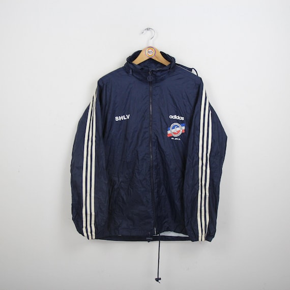 adidas 90s ハイネックウィンドブレーカー L Vintage Adidas Windbreaker Light Jacket Size XL Blue 90s