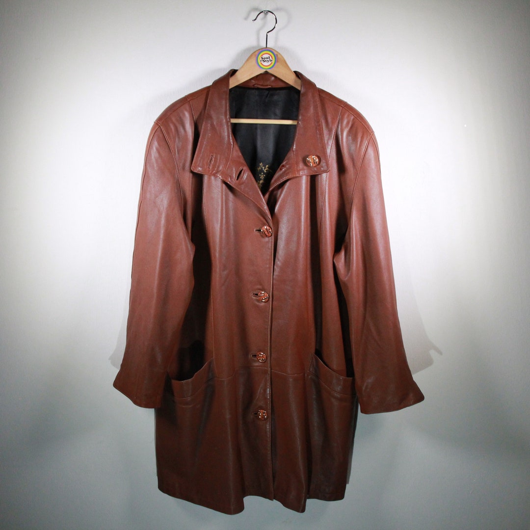 Vintage 80s 90s Leather Jacket Size L-XL (women's Size) per Me