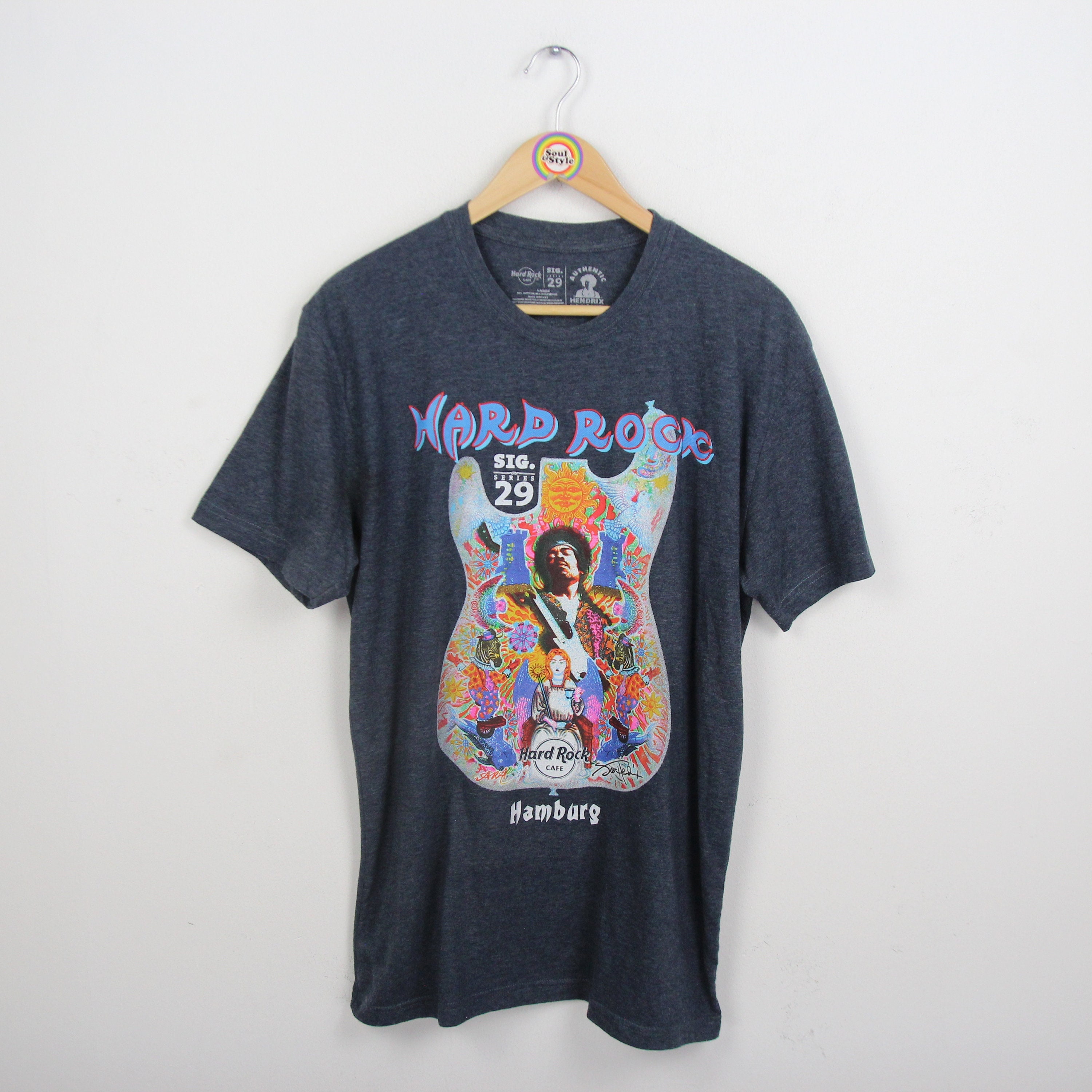 Vintage T-shirt Size L Hard Rock Cafe Hamburg Jimi Hendrix - Etsy