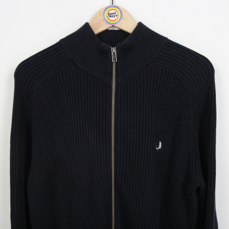 Vintage 80s Strickjacke Size M Fred Perry Bild 2