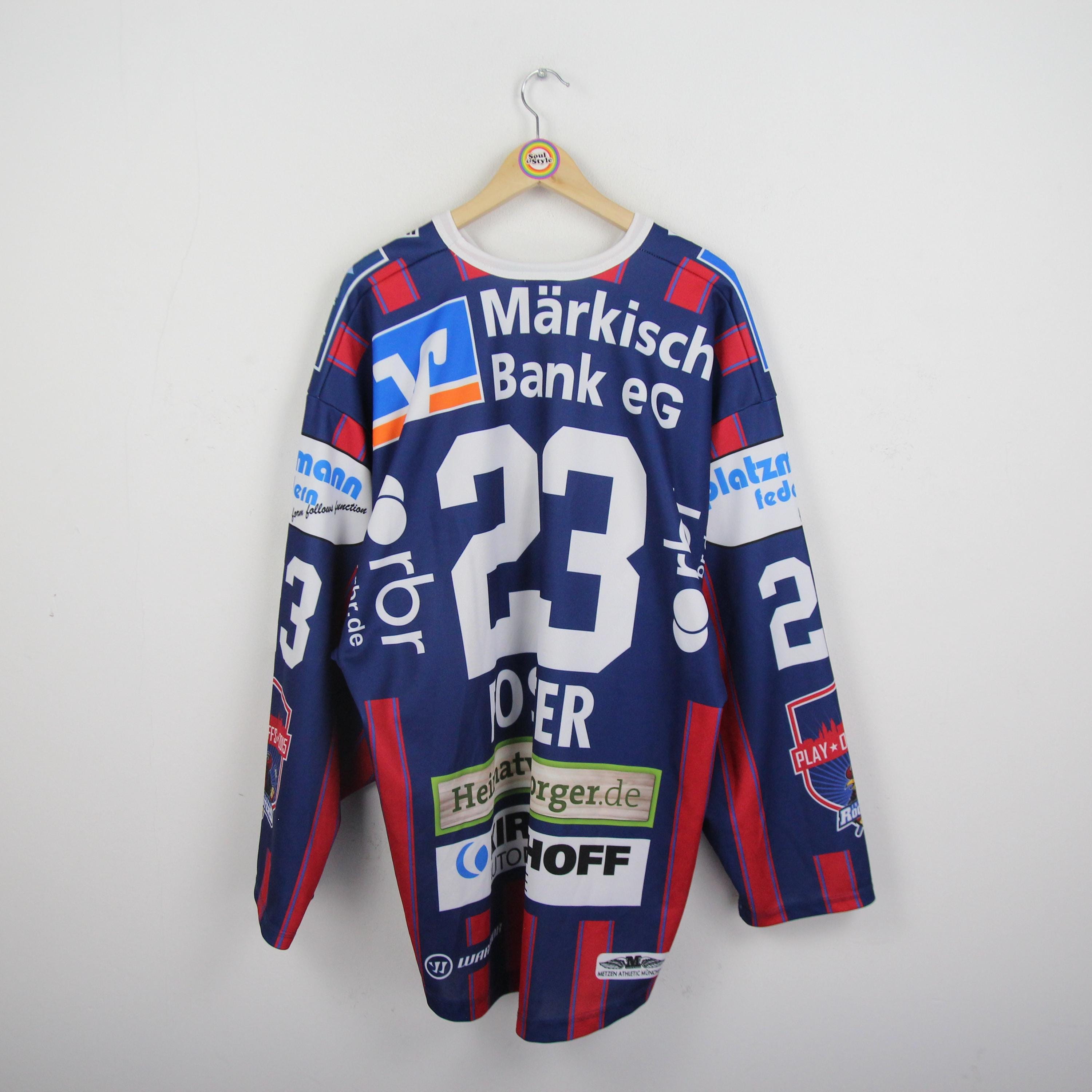 Maillot Shirt De Hockey Sur Glace Match Worn Iserlohn Roosters