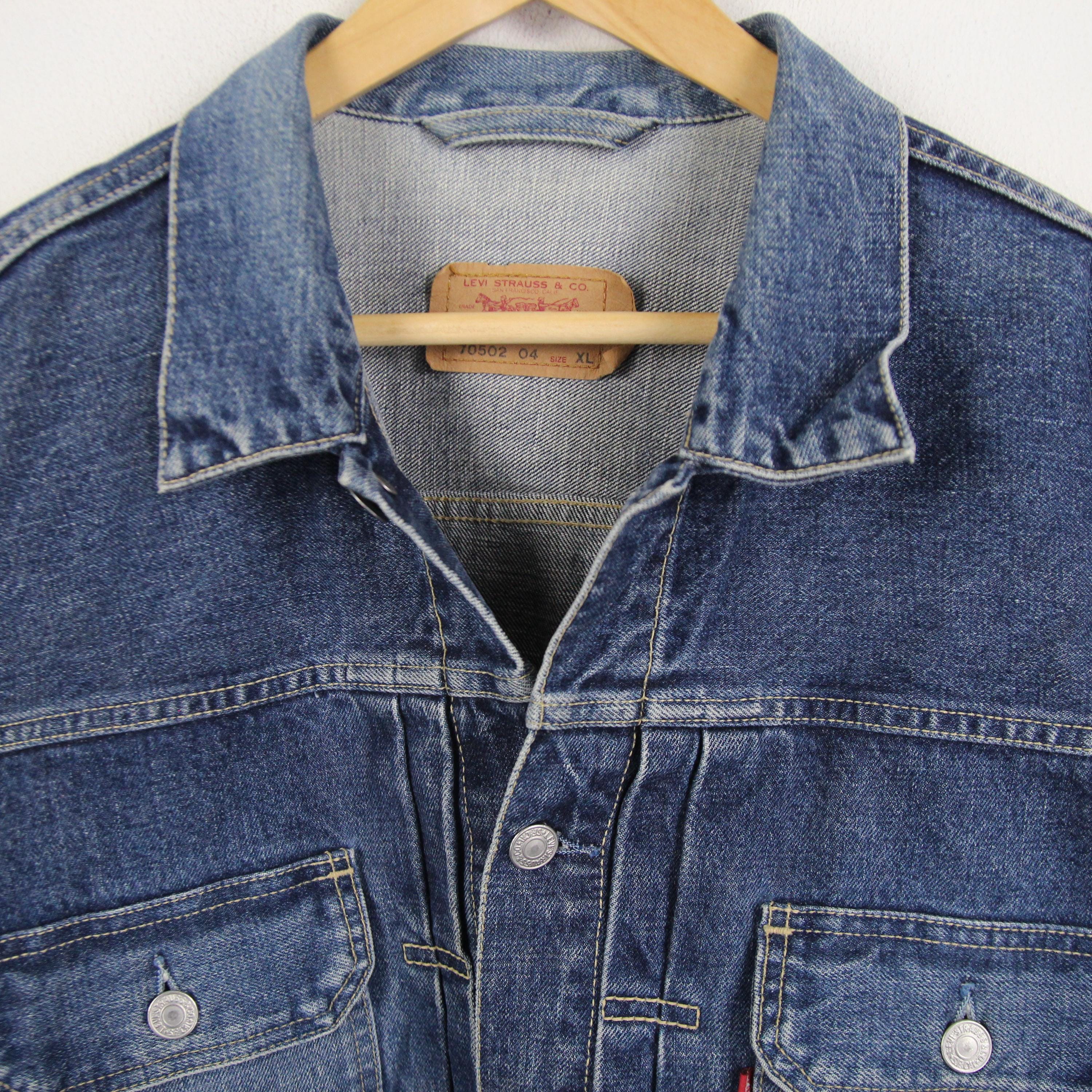Vintage 90s Denim Jacket Size M-L Levi Strauss Type II 70502 0490