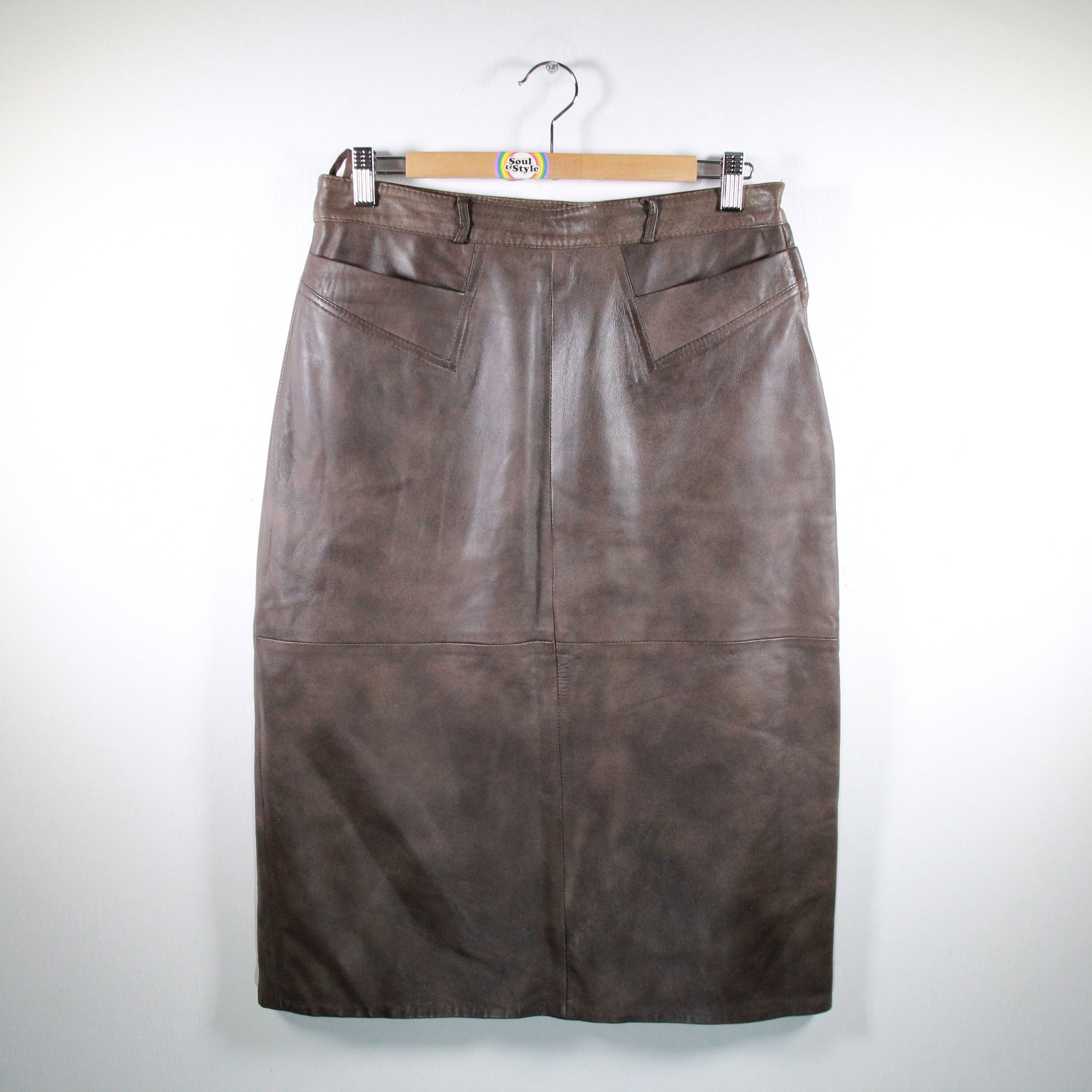 60s leather skirt