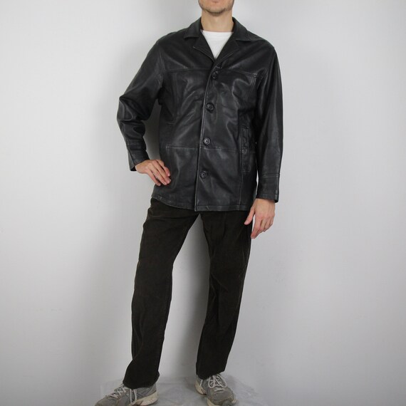 Vintage 80s 90s Enjoy Leather Coat Size S-M Short Coat the Spirit