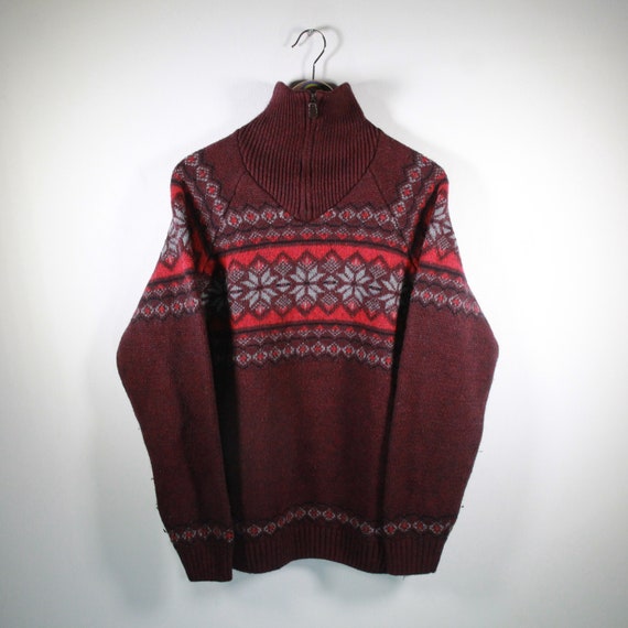 Vintage jaren 80 gebreide trui maat M C A Etsy Nederland