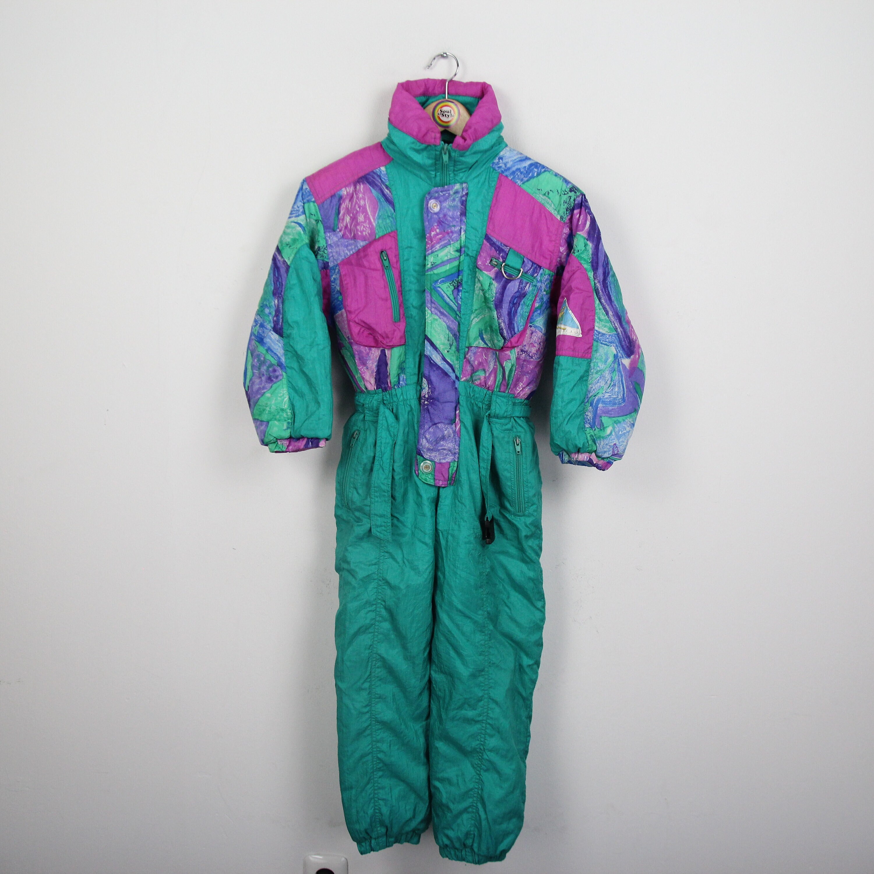 Vintage 90s EKIP ski suit snow snowboard winter sport onesie