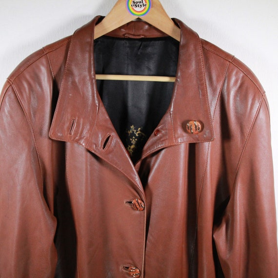 Vintage 80s 90s Leather Jacket Size L-XL (women's Size) per Me
