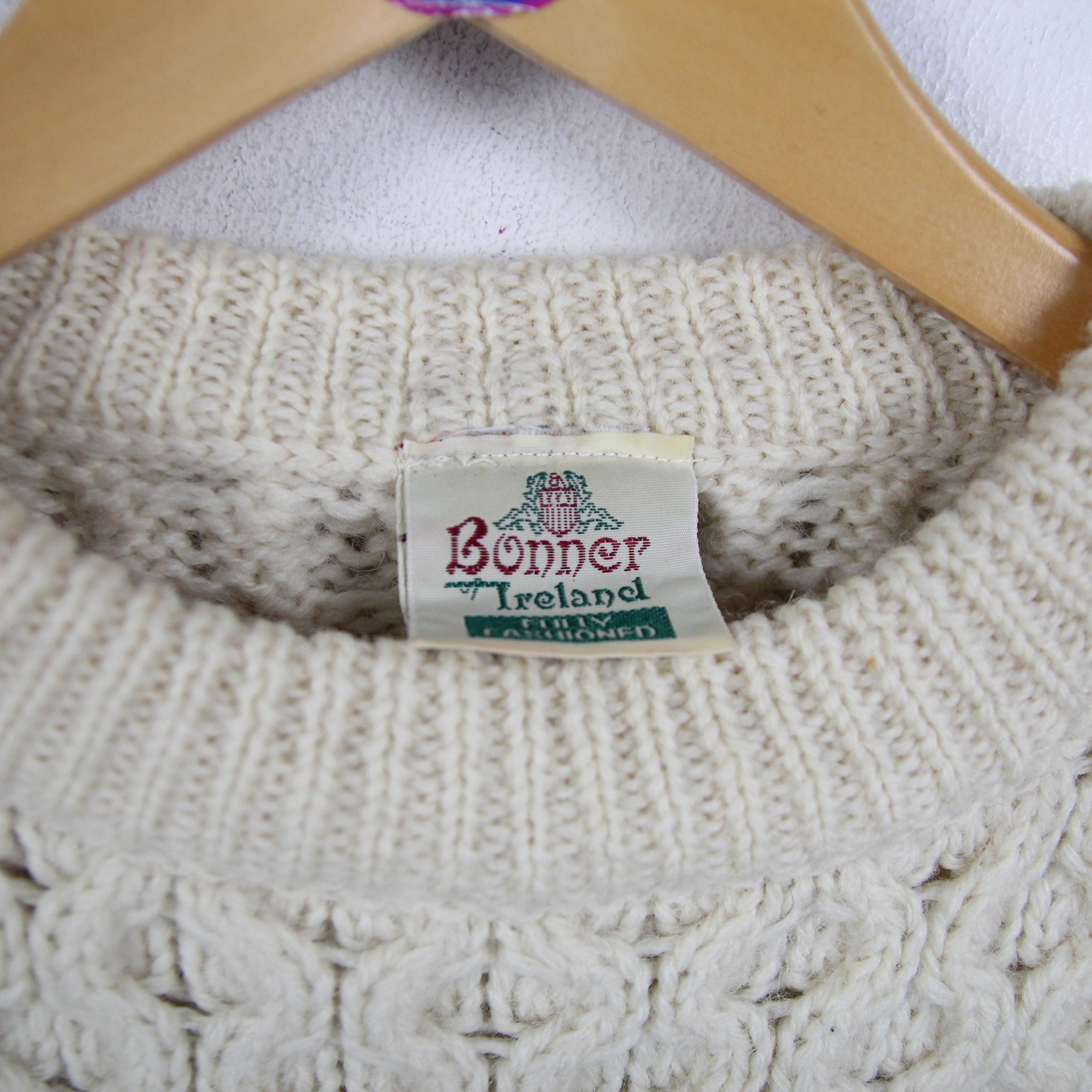 Vintage 80s Bonner Ireland Knitted Sweater Size S Made in Ireland 
