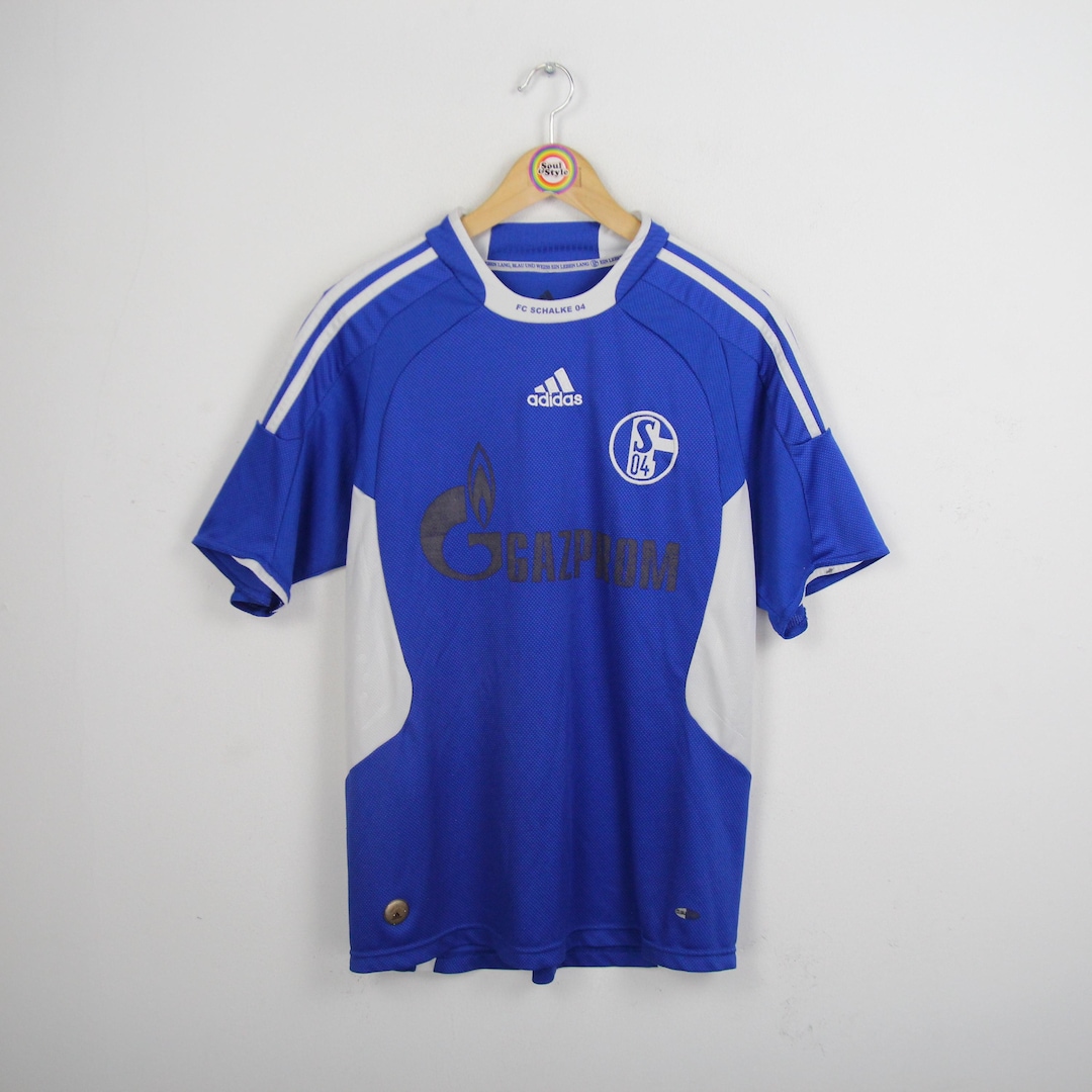 Maillot De Football Vintage Erima, Style Schalke 1976/1979, Bleu #9, Taille M