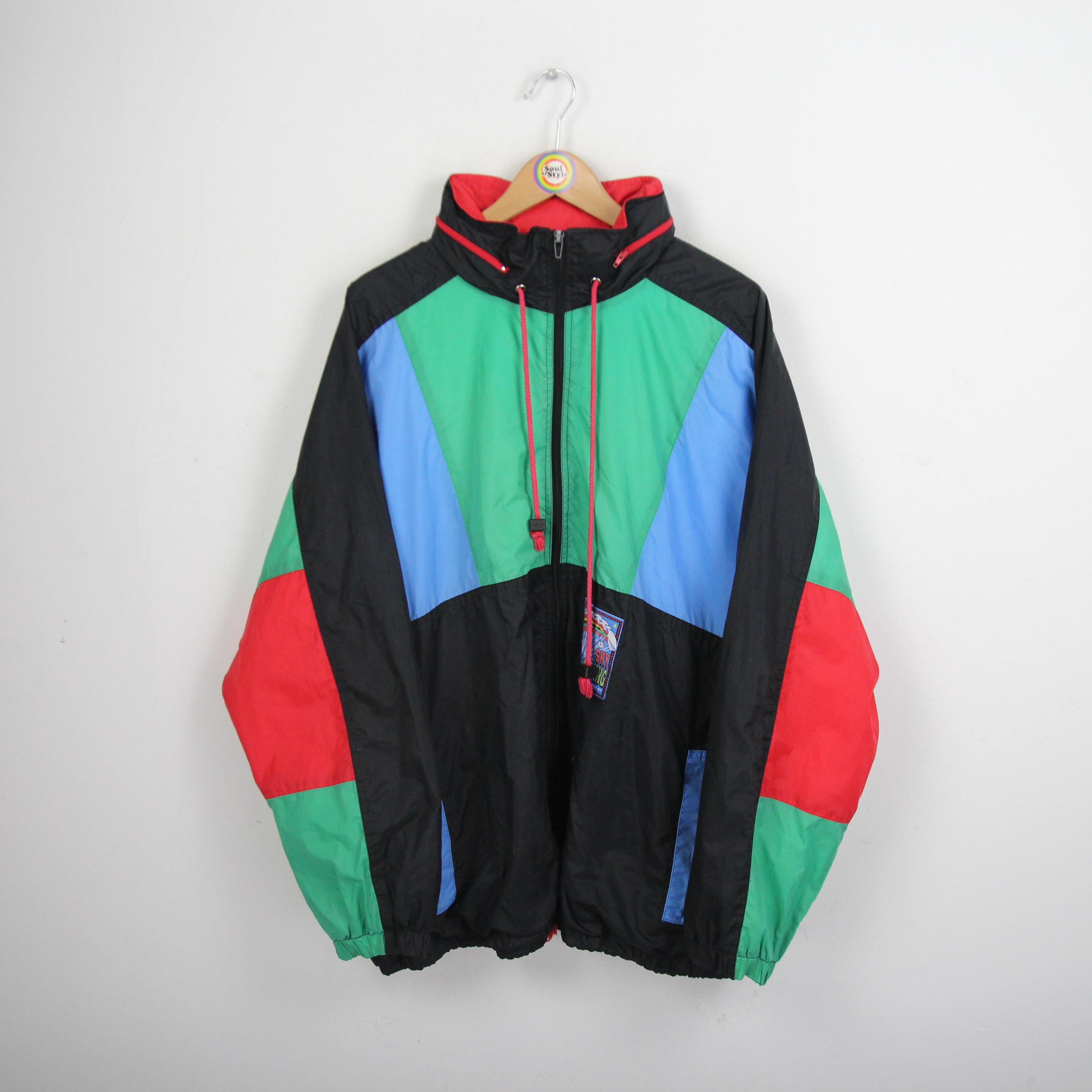 Vintage 90s Rain Jacket SHAMP L Windbreaker Sky Diving - Etsy Israel