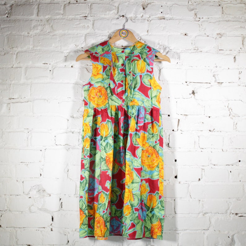 146 Kids Size Vintage 80s 90s Dress Dress Size S