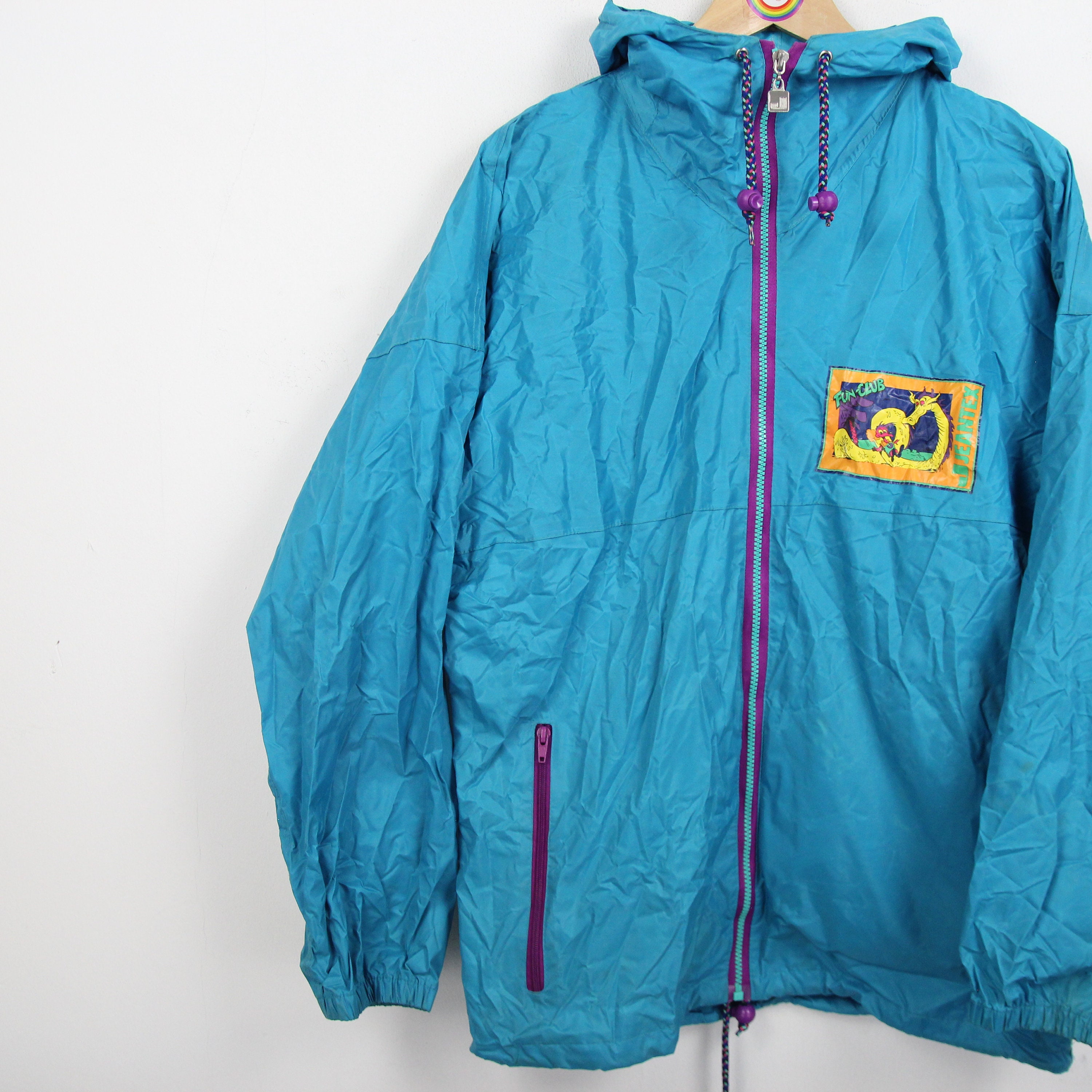 Vintage 90s Jeantex Rain Jacket M Windbreaker (176 Child
