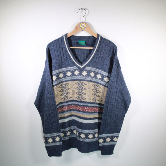 Vintage 80s Knitted Sweater Size L Canda C&A