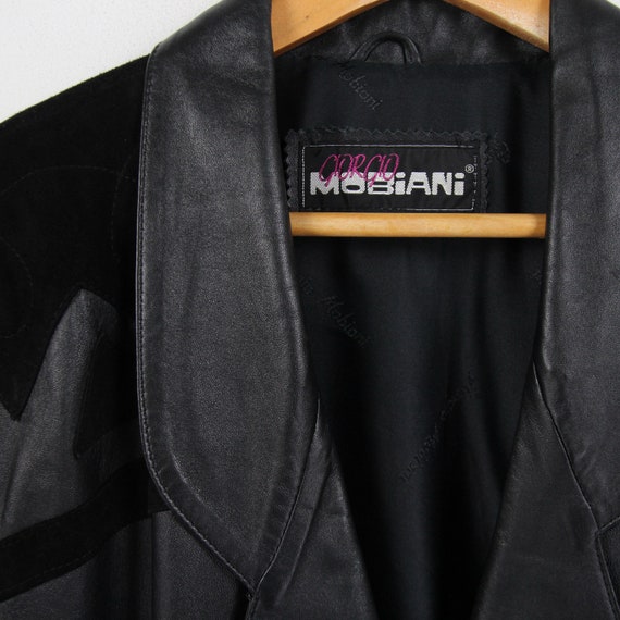 Vintage 80s 90s Leather Coat Size L-XL (D 42) Giorgio Mobiani - Etsy