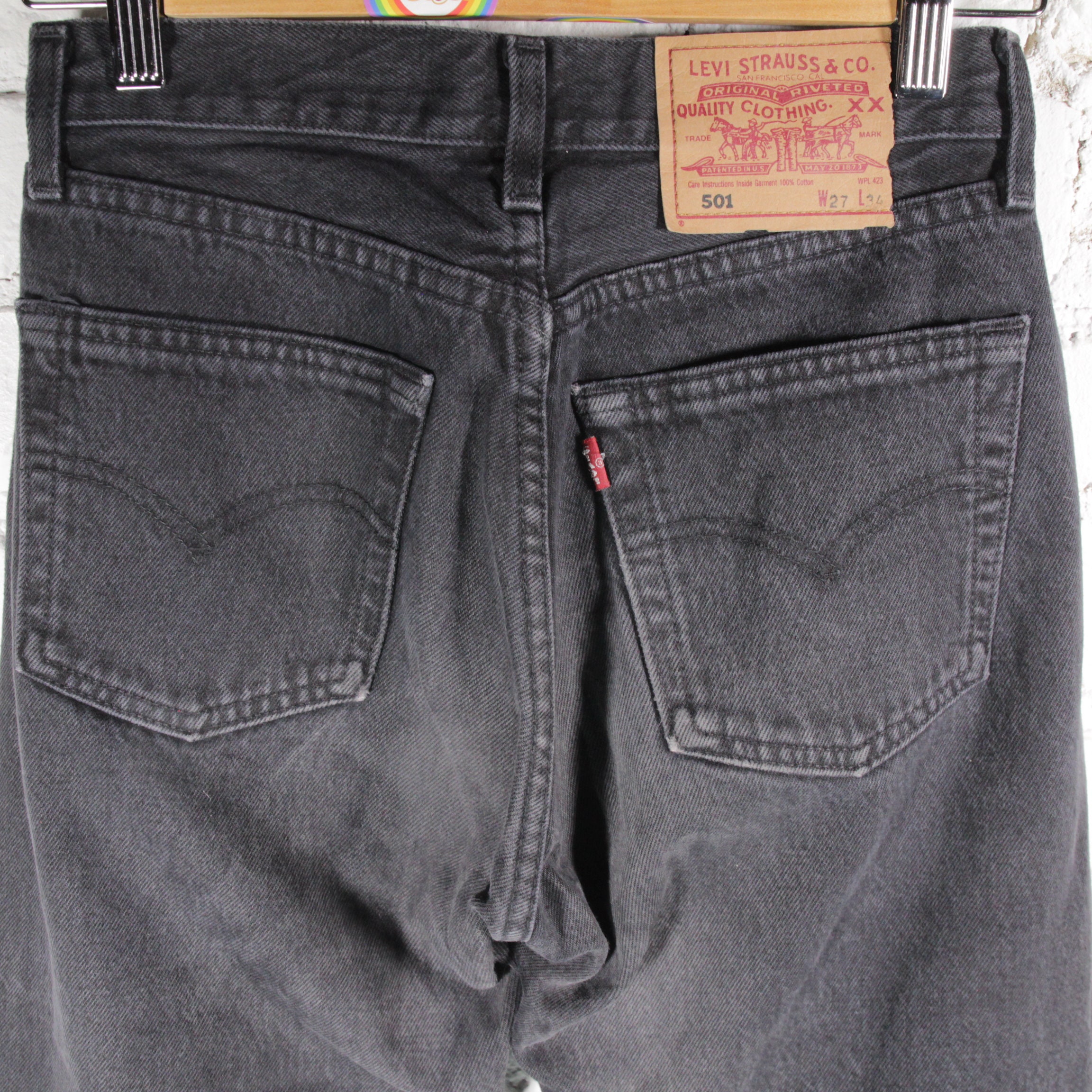 USA製 80s Levi's501 W27 L34 80s Levi's 501 USA Made Vintage W27 L34 Actual Size Measured