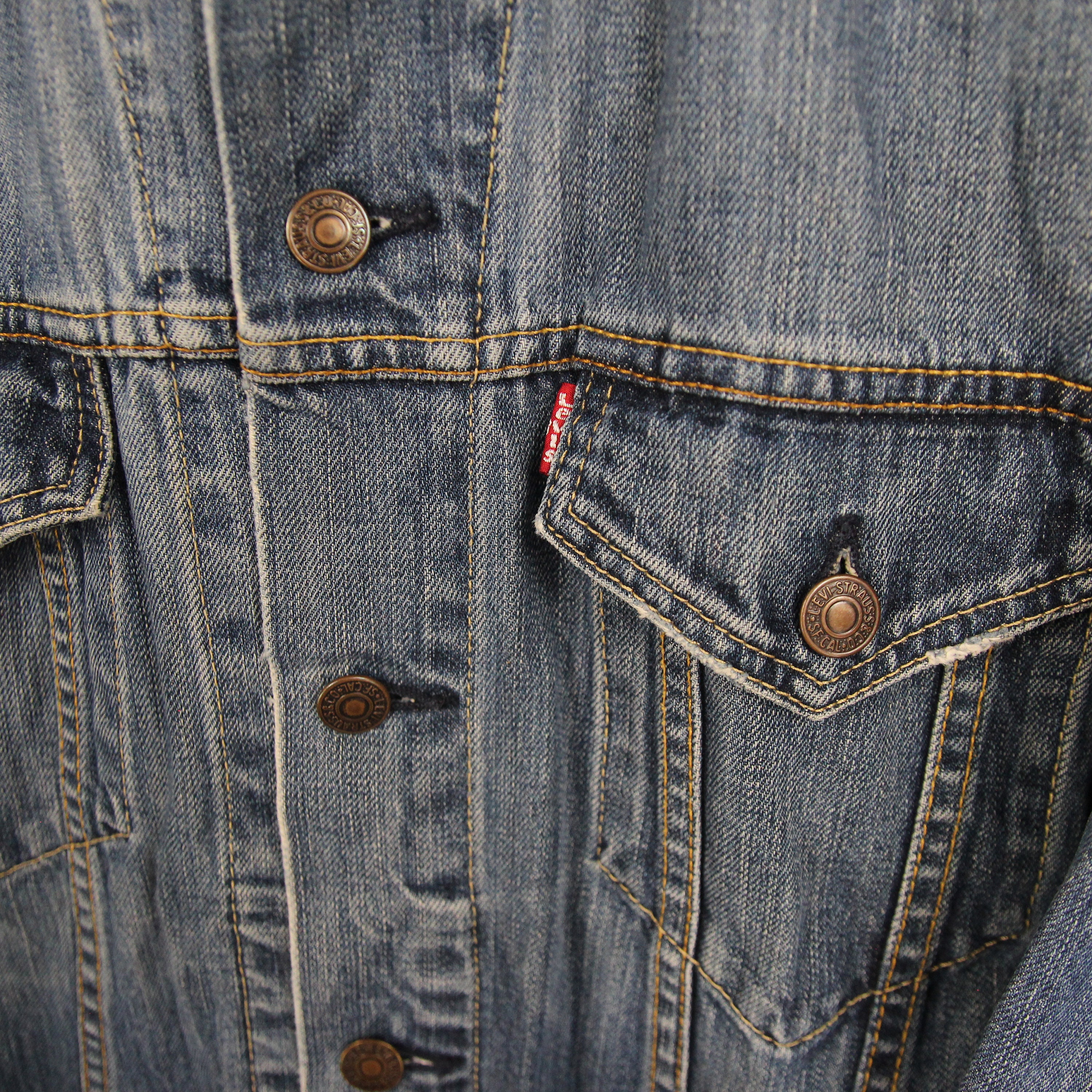 Vintage 90s Trucker Denim Jacket, Size M, Levi Strauss, Levi's