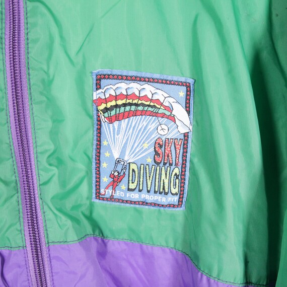 Vintage 90s Rain Jacket M-L Windbreaker Marcel Clair Sky Diving - Etsy