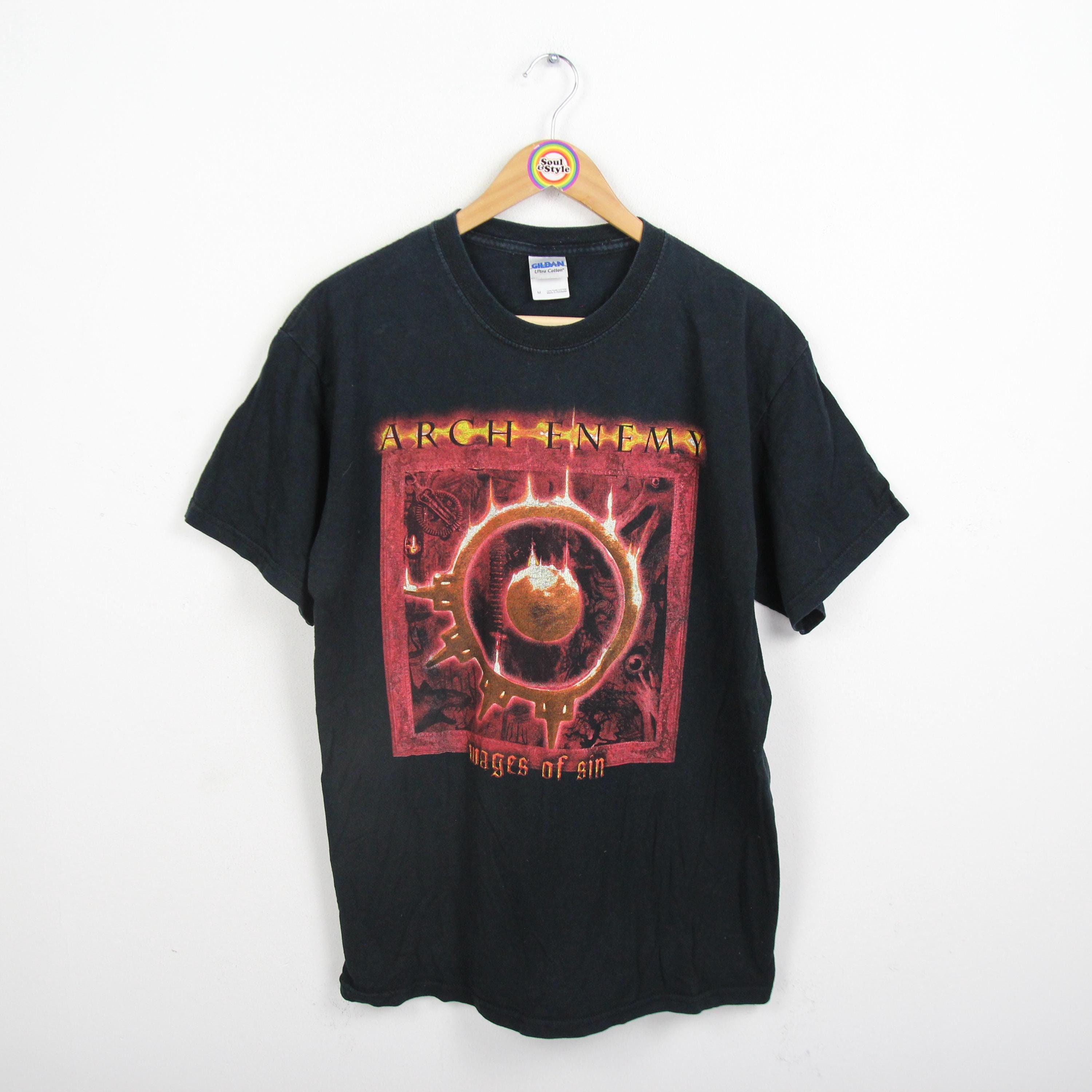 Vintage T-shirt Size M Arch Enemy Wages of Sin 2001 2002 - Etsy