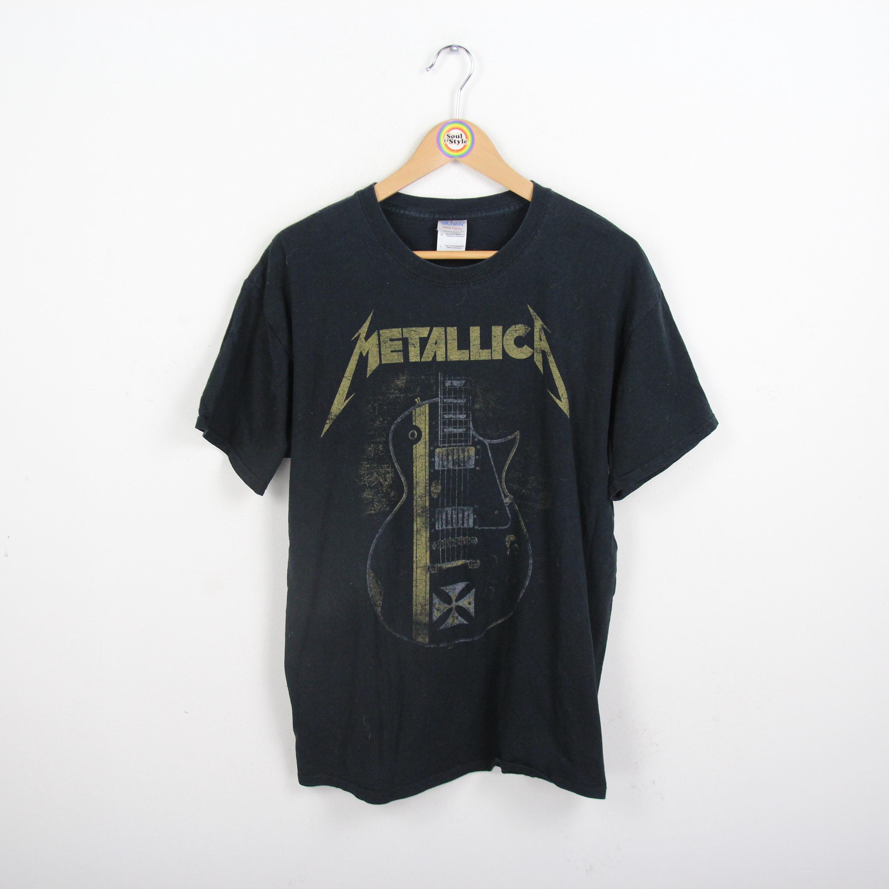 Buy Vintage T-shirt Size L Gildan Metallica Bandshirt Band Online 