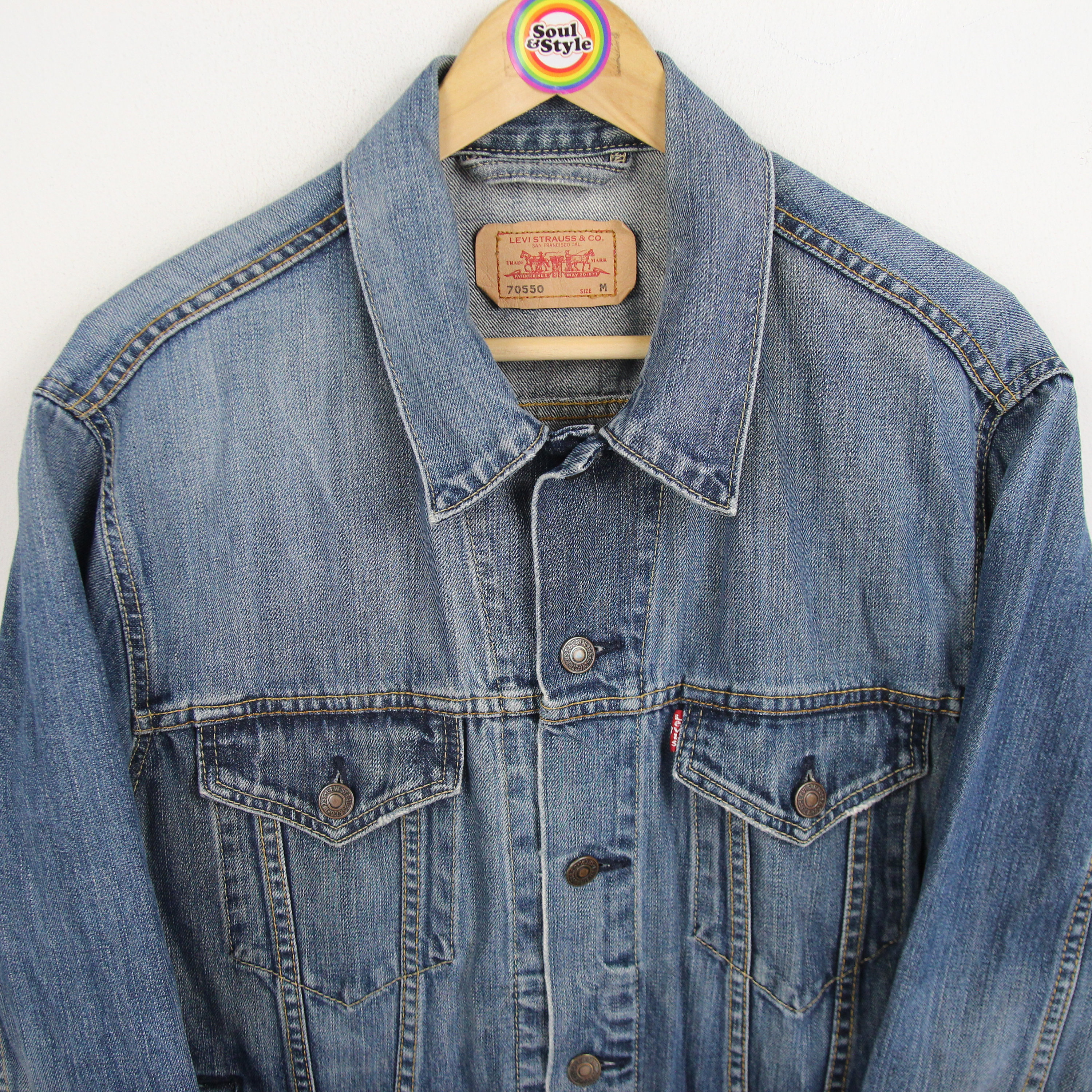 Vintage 90s Trucker Jeans Jacket Denim Jacket Size M Levi Strauss