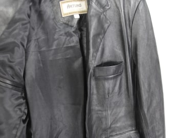 Vintage 80s 90s Arturo Leather Coat Size S - Etsy Canada