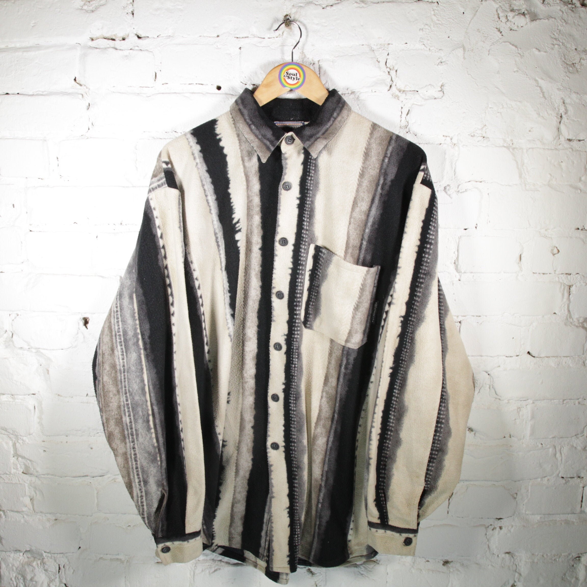 Vintage 90s Fleece Hemd Button up Shirt 