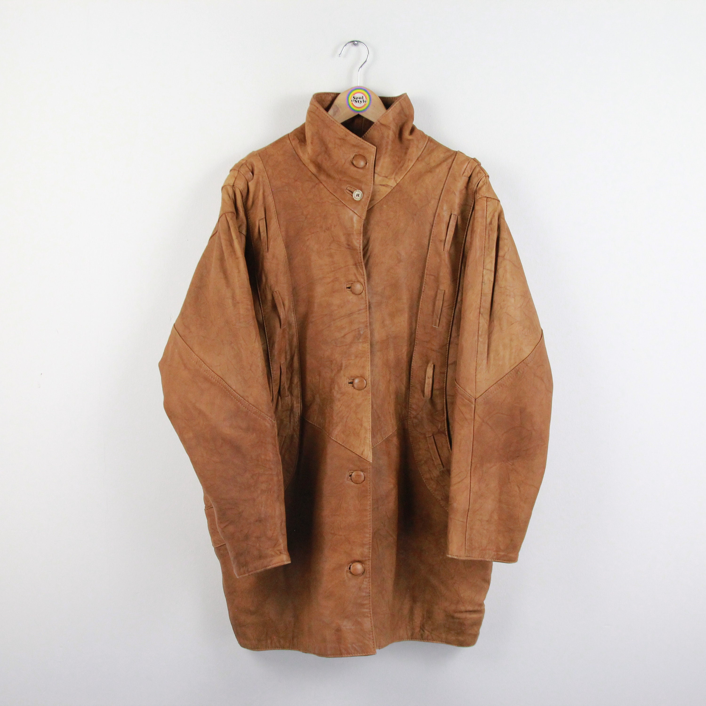 Vintage 80s 90s Leather Jacket Size XL Alyssa Cuir Etsy UK