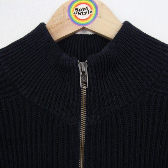Vintage 80s Strickjacke Size M Fred Perry - image 4