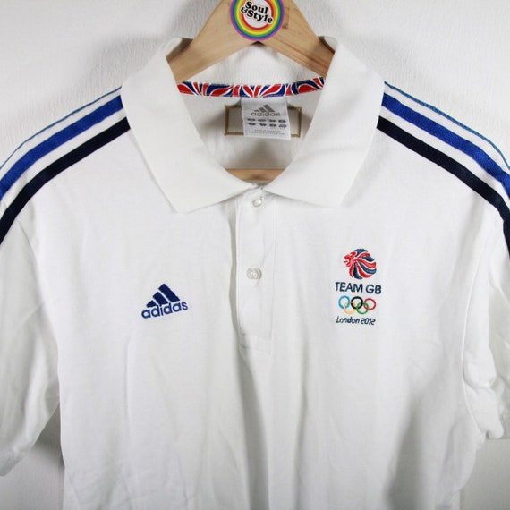 Vintage Polo Shirt Size L Adidas Olympic Great Etsy