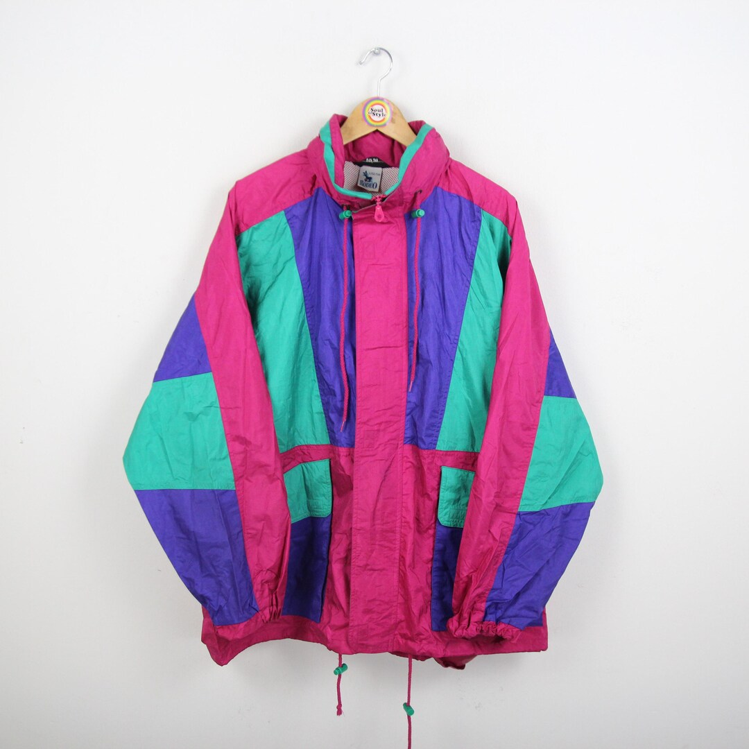 Vintage 90s Regenjacke L Rodeo Windbreaker - Etsy