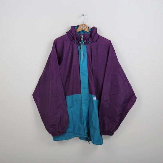 Vintage 90s K-WAY rain jacket slip jacket XL wind… - image 1