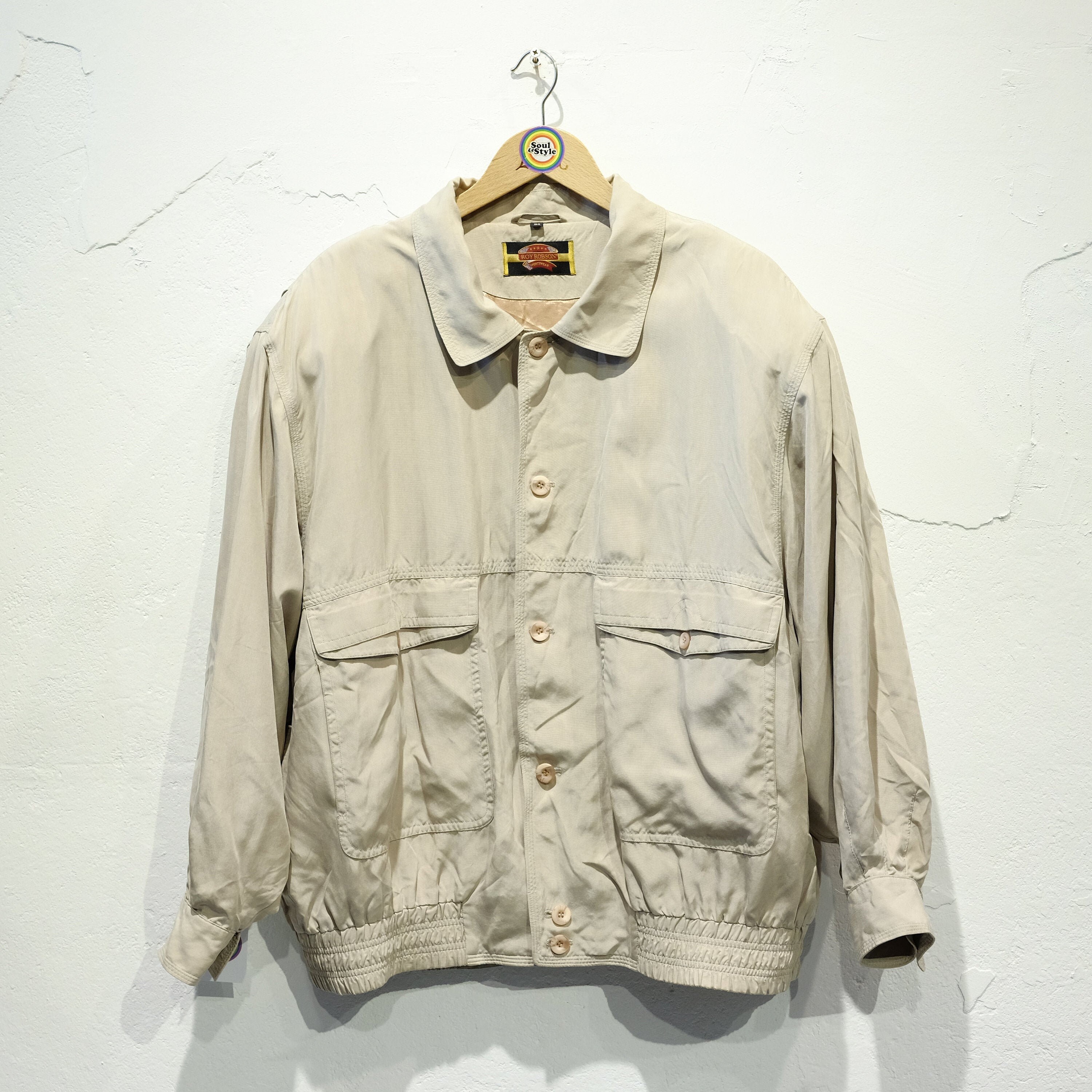 Vintage 90s Silk Jacket Silk Blouson L 54 - Etsy