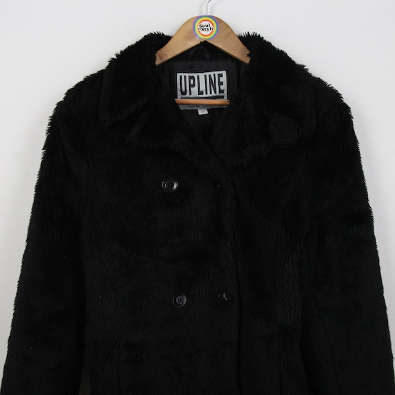 Vintage 90s Faux Fur Coat Jacket Size S (women's Size