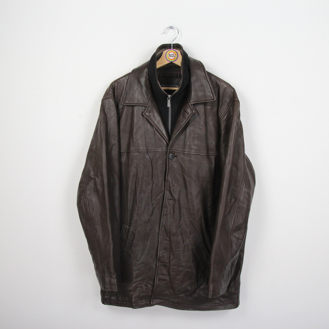 80s 90s LUAU Single Leather Jacket 短丈 VTG 80s 90s Winlit Black Leather Moto Biker Cafe Western Zip