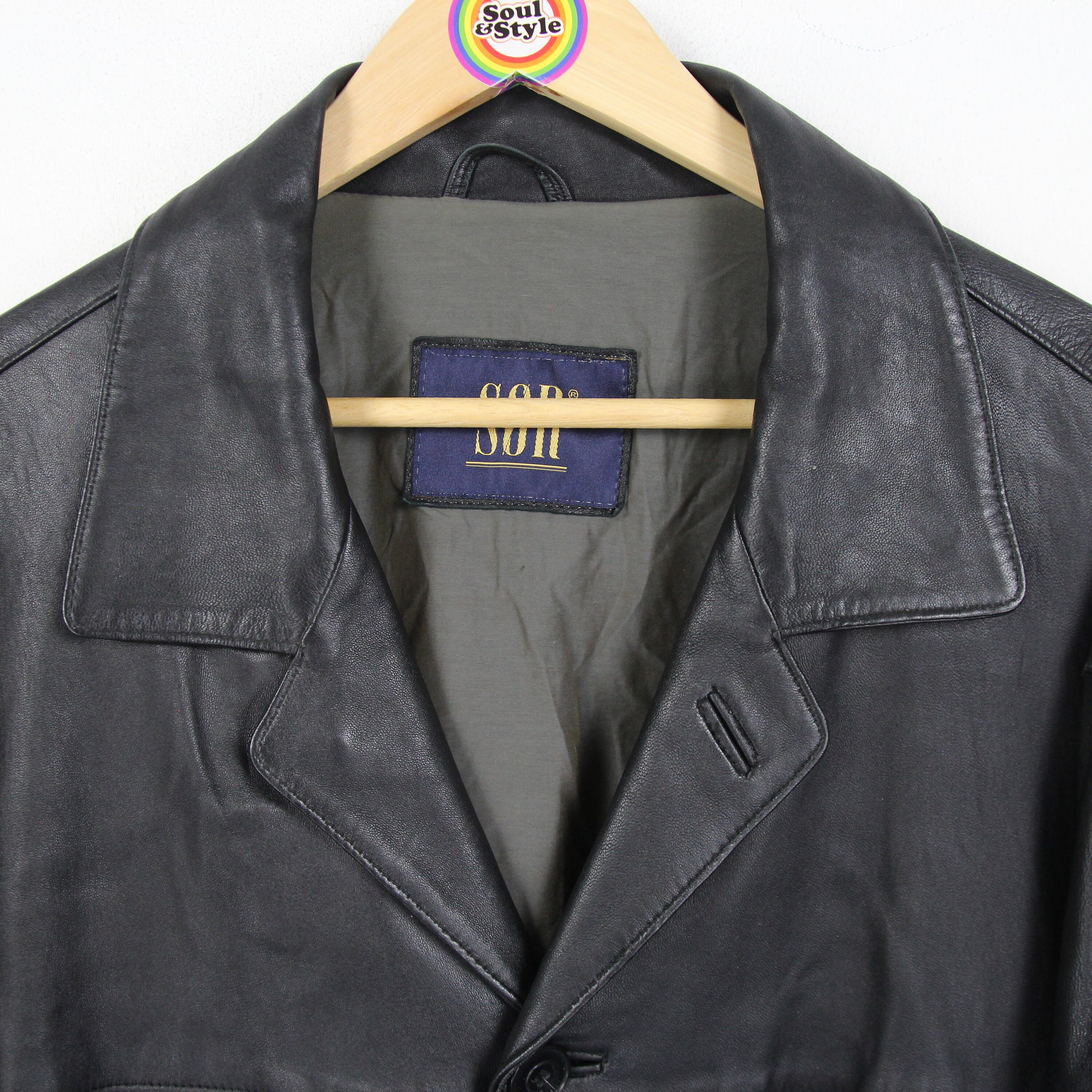 Vintage 80s 90s Atwardson Leather Coat Size L-XL - Etsy Vintage 80s 90s Atwardson Leather Coat Size L-XL - Etsy
