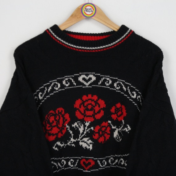 Vintage 80s Knit Sweater Size S Betty Barclay - image 2