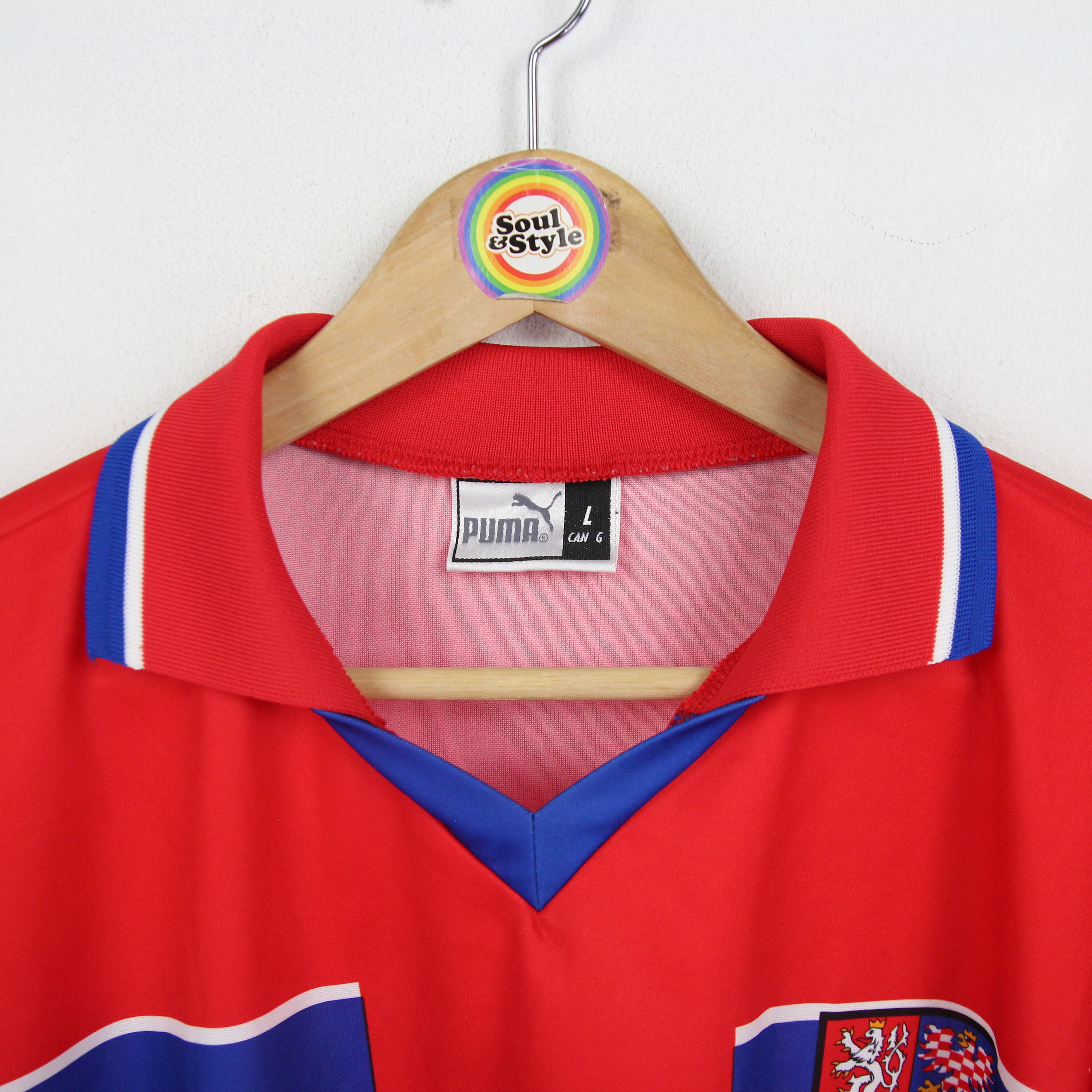 Vintage T-shirt Jersey Size L Puma 1998 Home Czech Republic