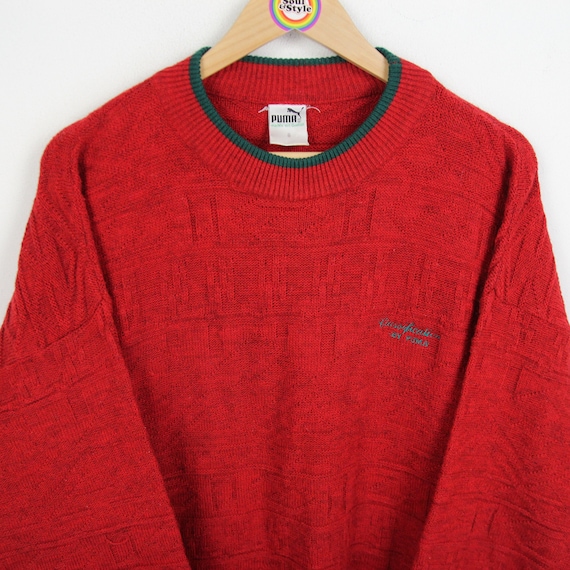 Vintage 80s Puma Knitted Sweater Size M L Sweater Sweatshirt Alpaca Etsy Australia